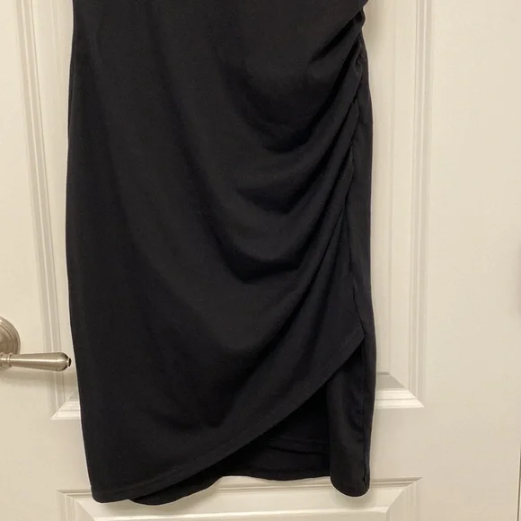 Leith Ruched Body Con Sleeveless Dress Black M - Picture 6 of 12